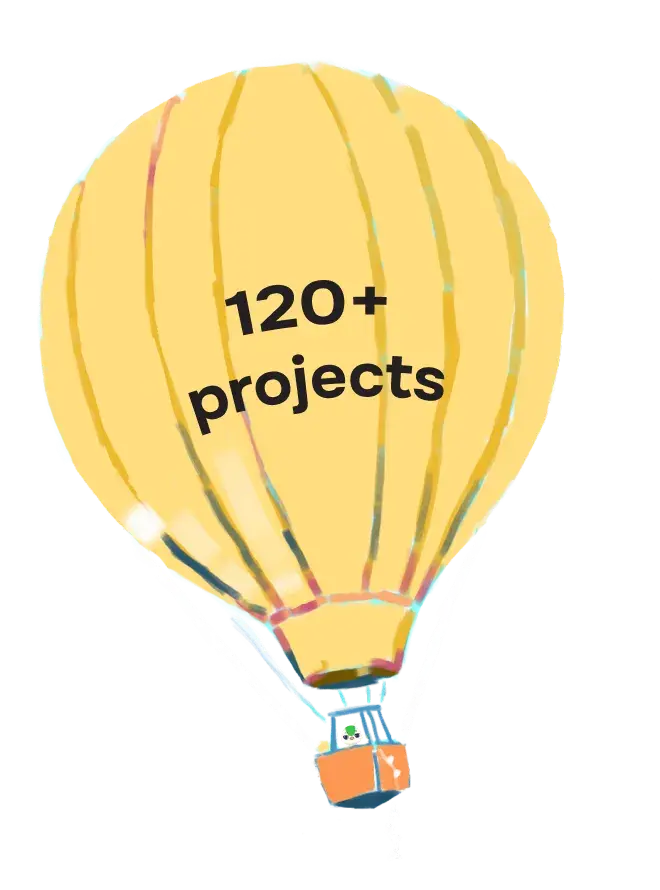 yellow balloon: 120+ projects